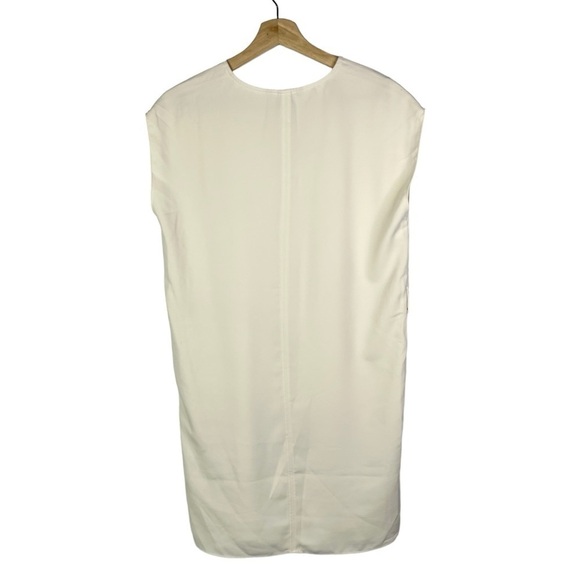 H&M Ivory Off White V Neck Sleeveless Shift Dress 2 - Picture 2 of 3